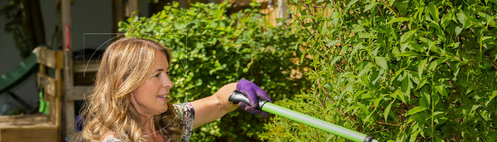 A picture of a patient gardening.  