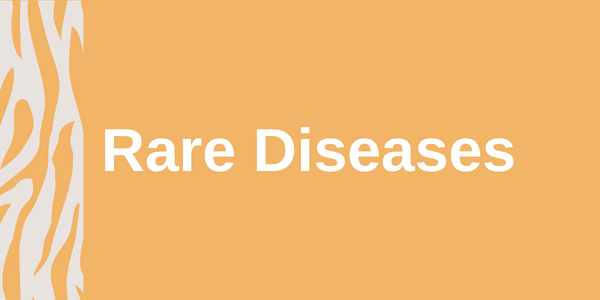 A yellow image with the text "Rare Diseases" 